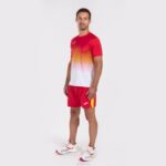 Joma 82P4R1209 أحمر أبيض أصفر قميص قصير الأكمام النخبة السابع رجال - Image 4