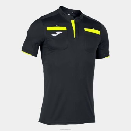 Joma 82P4R1282 أسود قميص قصير الأكمام الحكم رجال