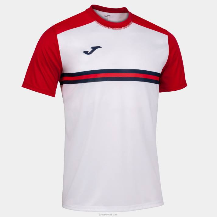 joma_82p4r1328_d8a3d8a8d98ad8b6_d8a3d8add985d8b1_d982d985d98ad8b5_d982d8b5d98ad8b1_d8a7d984d8a3d983d985d8a7d985_hispa_d8a7d984d8.jpg Joma 82P4R1328 أبيض أحمر قميص قصير الأكمام hispa الرابع رجال - Image 1