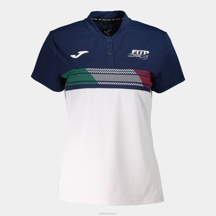 joma_82p4r1756_d8a7d984d8a3d8b2d8b1d982_d8a7d984d8afd8a7d983d986_d8a7d984d8a3d8a8d98ad8b6_d982d985d98ad8b5_d8a8d988d984d988_d9.jpg Joma 82P4R1756 الأزرق الداكن الأبيض قميص بولو قصير الاكمام لاتحاد التنس والباديل الايطالى نحيف - Image 1