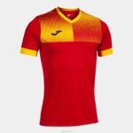 Joma 82P4R177 احمر اصفر قميص بأكمام قصيرة مستعر أعظم صديق للبيئة رجال