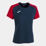 Joma 82P4R1888 الأزرق الداكن الأحمر قميص بأكمام قصيرة أكاديمية رابعا نحيف