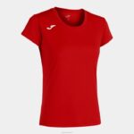 Joma 82P4R2226 أحمر قميص قصير الأكمام سجل الثاني نحيف