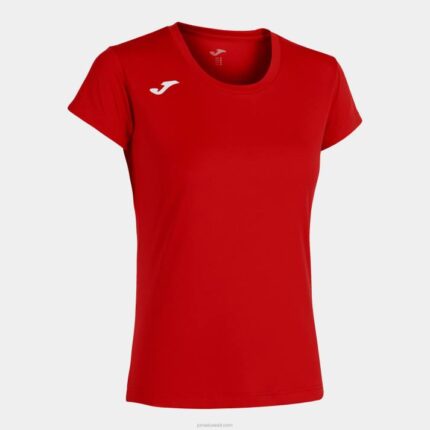 Joma 82P4R2226 أحمر قميص قصير الأكمام سجل الثاني نحيف