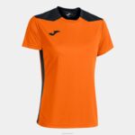 Joma 82P4R2235 برتقالي أسود بطولة قميص قصير الأكمام سادسا نحيف