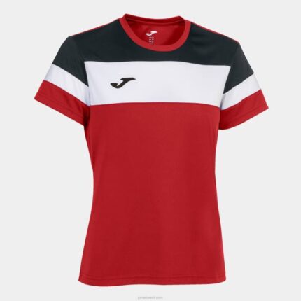 Joma 82P4R2258 أحمر أسود أبيض قميص بأكمام قصيرة طاقم رابعا نحيف