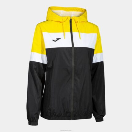 Joma 82P4R2310 أسود أصفر أبيض طاقم سترة المطر رابعا نحيف