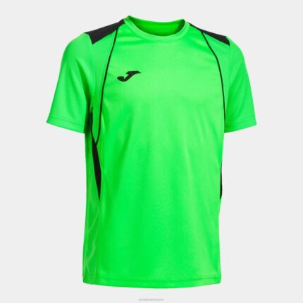 Joma 82P4R242 نيون أخضر أسود قميص بطولة قصيرة الأكمام السابع رجال