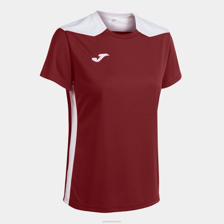 joma_82p4r2575_d8a8d988d8b1d8acd988d986d8afd98a_d8a3d8a8d98ad8b6_d8a8d8b7d988d984d8a9_d982d985d98ad8b5_d982d8b5d98ad8b1_d8a7d9.jpg Joma 82P4R2575 بورجوندي أبيض بطولة قميص قصير الأكمام سادسا نحيف - Image 1