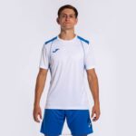Joma 82P4R2916 أبيض أزرق ملكي قميص بطولة قصيرة الأكمام السابع رجال - Image 6