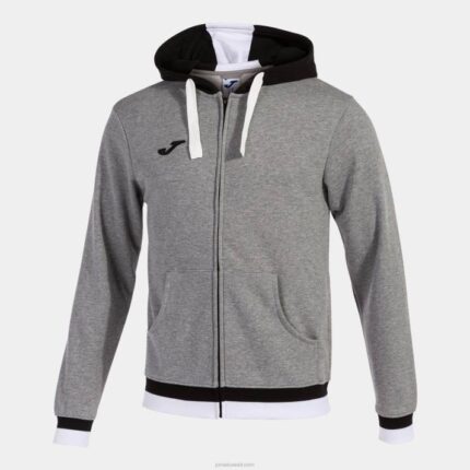 Joma 82P4R3030 مزيج أسود رمادي سترة مقنعين مريحة الثاني رجال