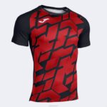 Joma 82P4R3050 أسود أحمر قميص بأكمام قصيرة myskin iii رجال