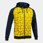 Joma 82P4R3063 الأزرق الداكن والأصفر سترة سوبرنوفا مقنعين III رجال