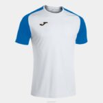 Joma 82P4R3095 أبيض أزرق ملكي قميص بأكمام قصيرة أكاديمية رابعا رجال