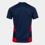 Joma 82P4R3108 الأزرق الداكن الأحمر قميص قصير الأكمام prorugby الثاني رجال - Image 2