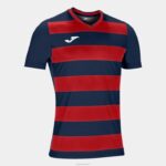 Joma 82P4R3130 الأزرق الداكن الأحمر قميص بأكمام قصيرة europa iv رجال