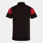 Joma 82P4R3208 أسود أحمر قميص بولو بأكمام قصيرة طاقم v رجال - Image 2