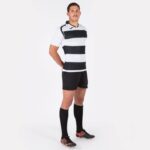 Joma 82P4R3228 أسود أبيض قميص قصير الأكمام prorugby الثاني رجال - Image 4