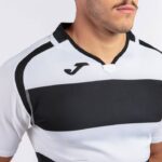 Joma 82P4R3228 أسود أبيض قميص قصير الأكمام prorugby الثاني رجال - Image 6