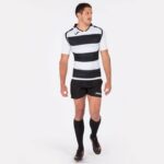Joma 82P4R3228 أسود أبيض قميص قصير الأكمام prorugby الثاني رجال - Image 7