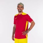 Joma 82P4R3259 احمر اصفر بطولة قميص قصير الأكمام سادسا رجال - Image 2
