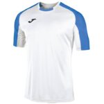 Joma 82P4R3276 أبيض أزرق ملكي قميص قصير الأكمام أساسي رجال