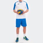 Joma 82P4R3276 أبيض أزرق ملكي قميص قصير الأكمام أساسي رجال - Image 3