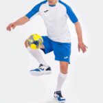 Joma 82P4R3276 أبيض أزرق ملكي قميص قصير الأكمام أساسي رجال - Image 6
