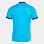 Joma 82P4R3284 الفلورسنت الفيروز الأزرق الداكن الأبيض قميص قصير الأكمام المحكمة رجال - Image 2