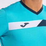 Joma 82P4R3284 الفلورسنت الفيروز الأزرق الداكن الأبيض قميص قصير الأكمام المحكمة رجال - Image 6