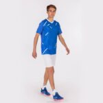 Joma 82P4R3305 أزرق ملكي أبيض قميص بأكمام قصيرة النمر الثالث رجال - Image 6