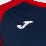 Joma 82P4R3309 الأزرق الداكن الأحمر قميص قصير الأكمام للعمل الجماعي رجال - Image 3