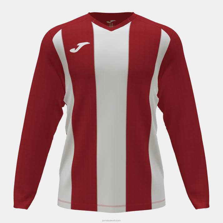joma_82p4r3314_d8a7d8add985d8b1_d8a7d8a8d98ad8b6_d982d985d98ad8b5_d8b7d988d98ad984_d8a7d984d8a3d983d985d8a7d985_d8a8d98ad8b2d8.jpg Joma 82P4R3314 احمر ابيض قميص طويل الأكمام بيزا الثاني رجال - Image 1