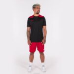 Joma 82P4R3352 أسود أحمر بطولة قميص قصير الأكمام سادسا رجال - Image 4