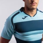 Joma 82P4R3359 الأزرق الداكن السماء الزرقاء قميص قصير الأكمام prorugby الثاني رجال - Image 6
