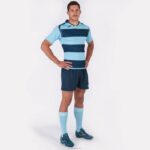 Joma 82P4R3359 الأزرق الداكن السماء الزرقاء قميص قصير الأكمام prorugby الثاني رجال - Image 7