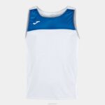 Joma 82P4R3380 أبيض أزرق ملكي سباق تي شيرت بلا أكمام رجال