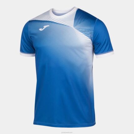 Joma 82P4R3396 أزرق ملكي أبيض قميص قصير الأكمام الحسبة الثاني رجال