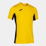 Joma 82P4R3399 أصفر أسود قميص بأكمام قصيرة superliga رجال