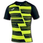 Joma 82P4R3465 أصفر مسود قميص بأكمام قصيرة هاكا رجال