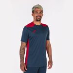 Joma 82P4R3542 الأزرق الداكن الأحمر بطولة قميص قصير الأكمام سادسا رجال - Image 2