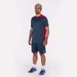 Joma 82P4R3542 الأزرق الداكن الأحمر بطولة قميص قصير الأكمام سادسا رجال - Image 4