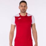 Joma 82P4R3554 احمر ابيض قميص قصير الأكمام سجل الثاني رجال - Image 2