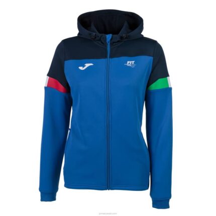 Joma 82P4R3587 أزرق الاتحاد الايطالى للتنس سترة نحيف