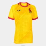 Joma 82P4R3588 أصفر قميص قصير كم 2 زي الاتحاد الاسباني للرجبي نحيف