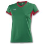 Joma 82P4R3589 أخضر أحمر قميص بطولة قصيرة الأكمام الرابع نحيف