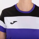 Joma 82P4R3597 أرجواني أسود أبيض قميص بأكمام قصيرة طاقم رابعا نحيف - Image 5