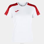 Joma 82P4R3606 أبيض أحمر أكاديمية قميص بأكمام قصيرة iii نحيف