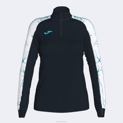 Joma 82P4R3607 أسود أبيض قميص من النوع الثقيل النخبة التاسع نحيف
