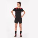 Joma 82P4R3648 أسود أحمر بطولة قميص قصير الأكمام سادسا نحيف - Image 4